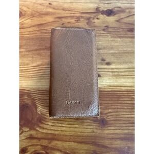 Vintage Canon Checkbook Money Manager Calculator with Brown Leather Case and Pen